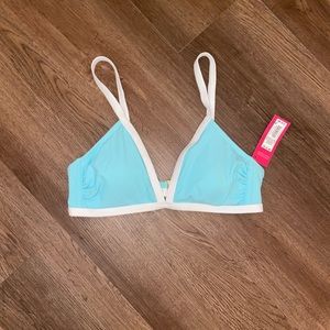 Xhilaration Teal Blue Triangle Bikini Top Medium - NWT
